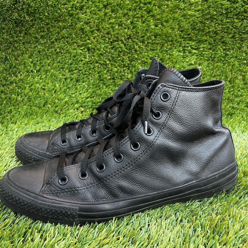 Converse Shoes Men Size 13 Chuck Taylor All Star 135251C Black Mono Leather